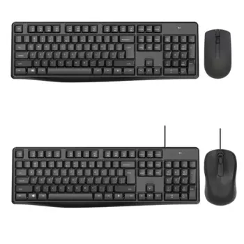US QWERTY мультимедийная эргономичная тонкая Офисная Клавиатура и мышь для ноутбука, компьютера