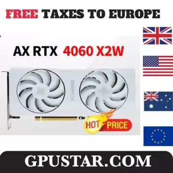 USAED Новый AX-Power By INNO3D GEFORCE RTX 4060 X2W 8GB GDDR6 RTX 4060 Graphic Card Gaming GPU placa de video видеокарта