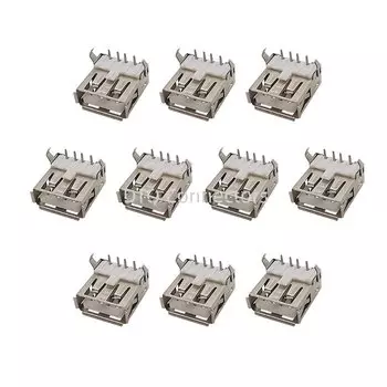 USB Адаптер 2.0 женский 90 градусов серебристый