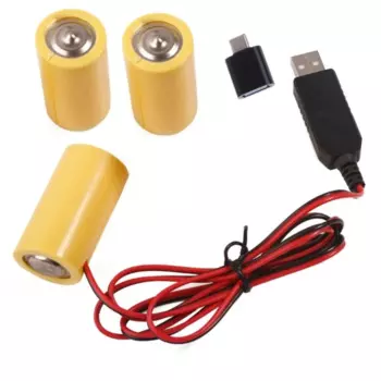 USB-адаптер-заглушка ADWE Type-C, шнур адаптера для замены кабеля, замена 3 батарей xLR14 C