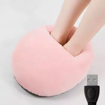 USB электрическая теплая быстронагревающая грелка для ног, мягкая фланелевая утяжеленная грелка для облегчения боли под столом, для домашнего и офисного использования F