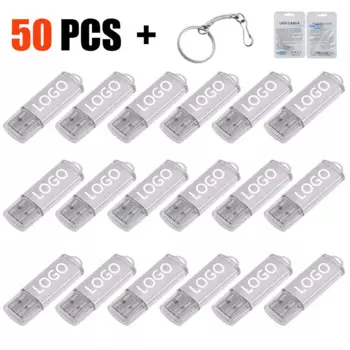 USB-флеш-накопитель, 2,0 ГБ, 8 ГБ, 16 ГБ, 32 ГБ, 64 ГБ, 50 шт.