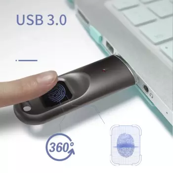 USB-флеш-накопитель с функцией шифрования отпечатков пальцев, 32/64/128/256 ГБ
