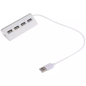 Usb-хаб, Высококачественная 4-портовая алюминиевая фотовспышка с 11-дюймовым экранированным кабелем для ноутбуков, компьютеров и ноутбуков