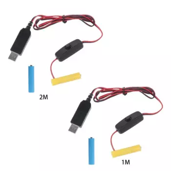 USB-кабель питания DX62 для батареи AAA, замена 2 батарей AAA для игровых пультов