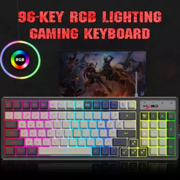 USB-клавиатура игровая Проводная с подсветкой, 96 клавиш