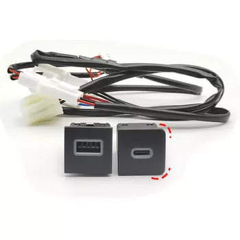 USB-разъем для зарядного устройства, адаптер для быстрой зарядки PD Type C и розетки QC3.0 для VW Golf 6 Jetta 5 MK5 Scirocco 2006-2014