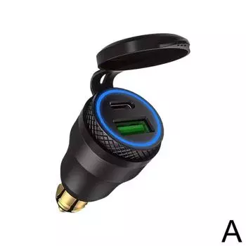 USB-разъем для зарядного устройства, водонепроницаемый адаптер для быстрой зарядки, розетка PD типа C и QC3.0 с переключателем для автомобиля, морского мотоцикла