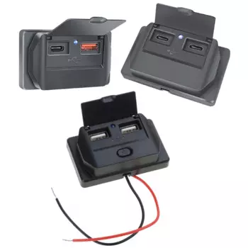 USB-розетка для автофургонов 12 В/24 В с пылезащитной крышкой, PD Type C и QC3.0 USB-порт для крепления на панели автомобильная