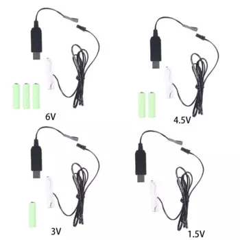 Устранитель АА на 4АА аккумуляторов, сменный источник питания USB, 1-4 шт., в, батарейки AA для часов, игрушек, праздничных фонарей, светодиодный