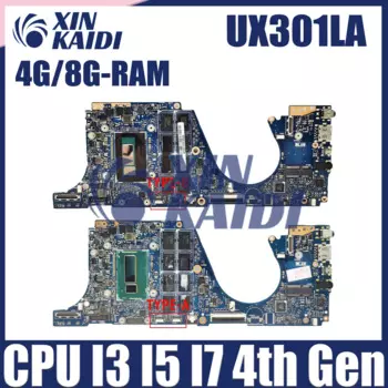 UX301LA Материнская плата для ноутбука ASUS ZENBOOK UX301L UX301 Материнская плата для ноутбука I3 I5 I7 Процессор 4-го поколения 8 ГБ ОЗУ
