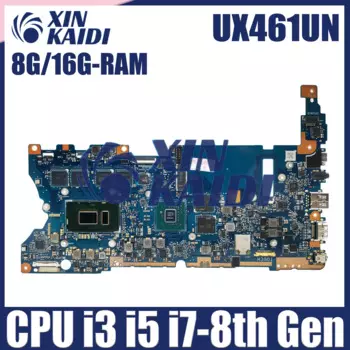 UX461UN Материнская плата для ноутбука UX461U TP461U TP461UN TP461UA Материнская плата для ноутбука Процессор i3 i5 i7-8th Gen 8G/16G-RAM V2G