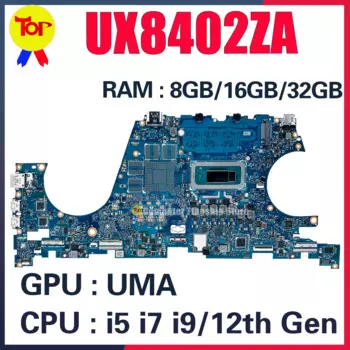 Материнская плата UX8402Z для ASUS UX8402ZA UX8402ZE BX8402ZA BX8402ZE RX8402ZE RX8402ZA, материнская плата для ноутбука i5 i7 i9 12-го поколения