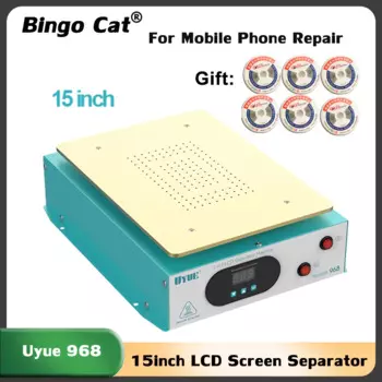 UYUE 968 встроенный насос, вакуумная фотография, для 15 дюймов, машина-сепаратор с ЖК-экраном iPad, цифровой разборный ремонт