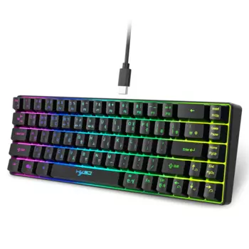 V200 с корейской проводной мини-клавиатурой с RGB-лентой, игровая мембранная клавиатура без конфликта с 19 клавишами, с механическим ощущением