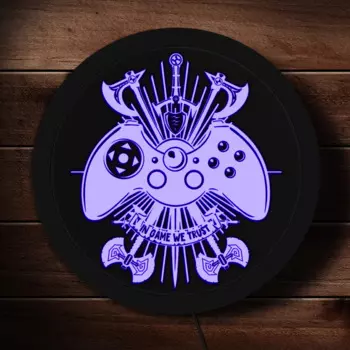 В Game We Trust винтажный контроллер для видеоигр, светодиодный светильник с подсветкой, джойстик, фантастическое оружие, электронные спортивные игры, логотип, деловой неоновый знак