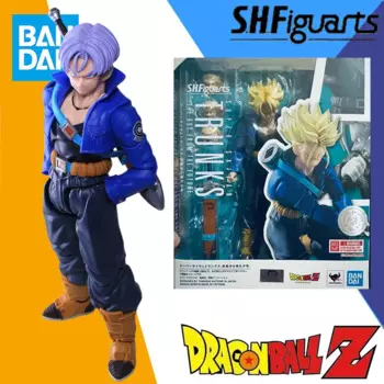 В наличии Bandai оригинальный SHF Драконий жемчуг Z Супер сайян плавки мальчик из будущего фигурка модели истребитель Готовая модель игрушка подарок