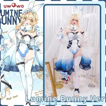 В наличии, костюм для косплея Genshin Impact Traveler Lumine, костюм Douji Bunny, Canon Aether & Lumine Cos одежда на Хэллоуин, костюмы