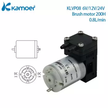 Вакуумный Насос Kamoer KLVP08 6 в/12 В/24 В, малогабаритный всасывающий мембранный помпа с щеточным двигателем с одной головкой
