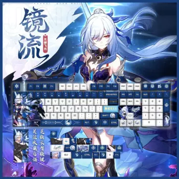Varmilo Honkai по индивидуальному заказу: Star Rail Jingliu Беспроводная механическая клавиатура RGB подсветка