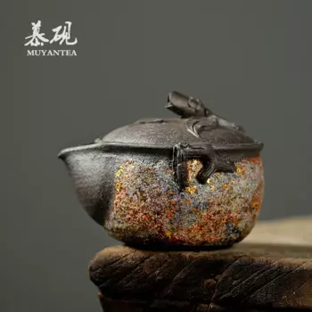 Ваза ручной работы rock mine, горшок, японская семейная чаша, керамический чайный набор кунг-фу, чайный горшок, одиночный горшок, горение дров