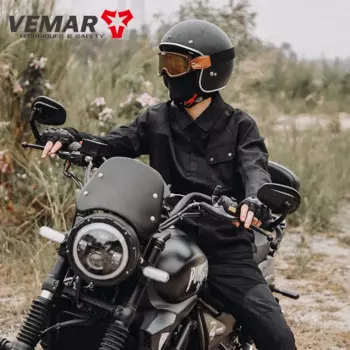 VEMAR дышащая сетчатая мотоциклетная куртка в стиле ретро повседневная мужская одежда для езды на мотоцикле Встроенная защитная куртка