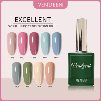Vendeeni 15 мл 9 цветов/набор Macaron цветной гель-лак для ногтей Soak Off UV LED чистый цветной лак для ногтей маникюрный гибридный лак