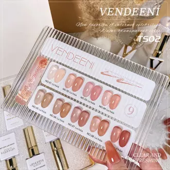 Vendeeni 9 цветов полупрозрачный желейный гель-лак для ногтей телесного цвета розовый УФ-гель лак нефритовый жирный гель-лак для дизайна ногтей 15 мл