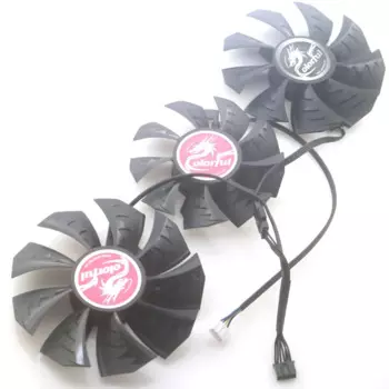 Вентилятор VGA для цветной видеокарты RTX3090 3080 3070 3060 BattleAx, 12 В постоянного тока, 4 провода, 4 контакта
