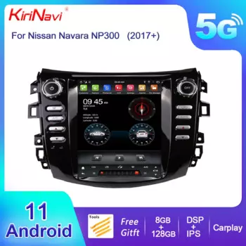 Вертикальный экран KiriNavi в стиле Tesla, Android 11, Автомагнитола для Nissan Navara NP300 2017-2021, магнитола 4G