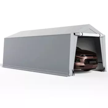 Вес автомобиля Costway 10,2 'X 20,4' для тяжелых условий эксплуатации, тент, уличная портативная гаражная дверь