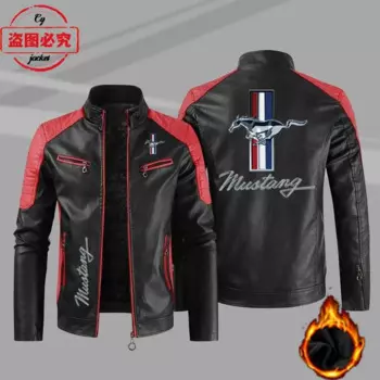 Весенне-осенняя кожаная куртка Ford Mustang Racing LOGO в стиле ретро, ветрозащитная осенне-зимняя мужская командная куртка из искусственной кожи