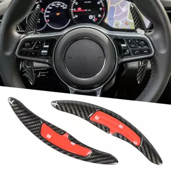 Весло рулевого колеса из углеродного волокна для Porsche Panamera Macan Cayenne 911 Carrera 991 Boxster/Cayman 718 2016-2017 PDK
