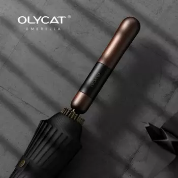 Ветрозащитный прочный зонт OLYCAT 24K, роскошный мужской зонт большого размера с деревянной ручкой, длинный мужской зонт для гольфа, путешествий