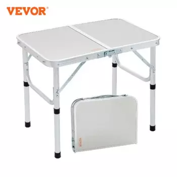 VEVOR 24x 6 дюймов, искусственная кожа, прямоугольный стол для пикника, кухни, барбекю, обеденный стол для рыбалки, пешего туризма, самостоятельного вождения