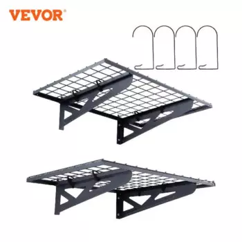 VEVOR 2-х Уровневый гаражный стеллаж для хранения, настенная сверхпрочная полка, ручной передвижной органайзер для инструментов, стойка, держатель для электрической дрели