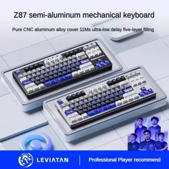 VGN ATK Z87 Беспроводная механическая клавиатура 3 режима Bluetooth-клавиатура с горячей заменой алюминиевая игровая клавиатура ПК геймер аксессуары для ноутбуков
