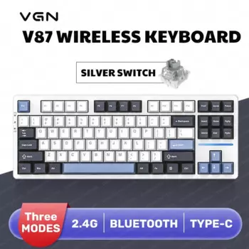 VGN V87 Pro мини беспроводная механическая клавиатура 2,4G Bluetooth Проводная игровая клавиатура RGB с функцией горячей замены, игровая бесконтактная клавиатура