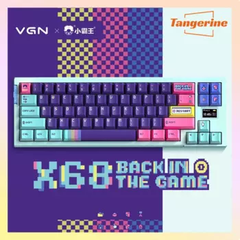 VGN X68 Xiaobawang Co Фирменная механическая клавиатура с Bluetooth, прокладка, горячая замена, Игровая клавиатура, RGB TFT-экран, Офисная Клавиатура