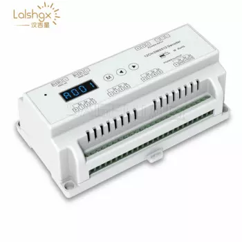 Вход постоянного тока 5 В-36 в, 12-канальный декодер DMX512, выход 5 А * 12 каналов с дисплеем для фотоэлементов светодиодной ленты RGB