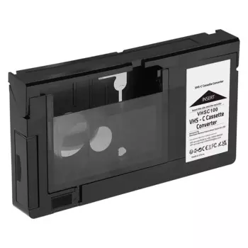 VHS-C адаптер для кассеты для VHS-C SVHS, видеокамер JVC RCA Panasonic, моторизованный адаптер для телефона, не подходит для 8 мм/Minidv/Hi8, черный