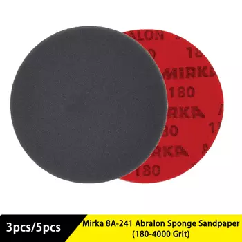 Mirka 8A-241 Abralon 180-4000 зернистость губка шлифовальный диск пенопластовая наждачная бумага с крючками и петлями 5 дюймов 6 дюймов полировка и полировка дисков