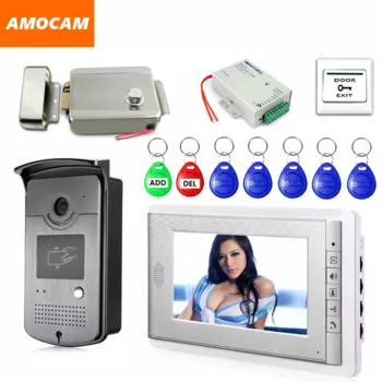 Видеодомофон AMOCAM 7 дюймов с RFID-брелоками