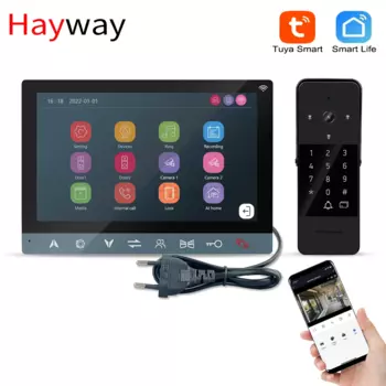 Видеодомофон Hayway 1080P Tuya, беспроводной, Wi-Fi, с датчиком движения