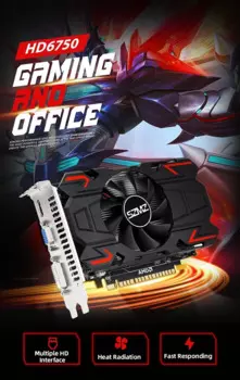 Видеокарта HD6750 1G дискретная видеокарта для настольного ПК игровая видеокарта для настольного компьютера комбинированная игровая для офиса/дома
