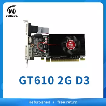 Видеокарта Veineda Дисплей vga карты GT610 2 ГБ DDR3 700/1000 МГц для nVIDIA Geforce игр
