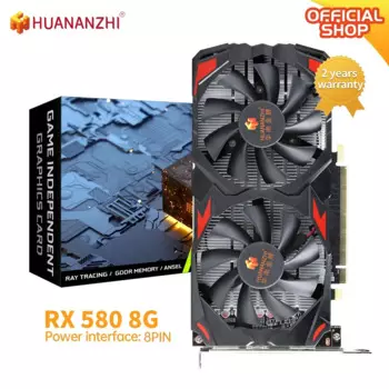 Видеокарты HUANANZHI RX 580 8G 16G 2048SP, 256 бит GDDR5, HDMI-совместимая видеокарта DP DVI GPU RX580 8G