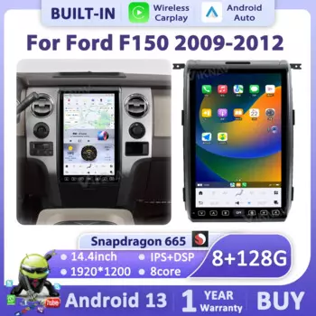 Viknav 14,4 "Android13 автомобильный радиоприемник для Ford F150 2009-2012 Carplay Tesla Touch BT WIFI DSP GPS навигация мультимедийный плеер авто