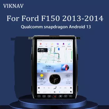 VIKNAV 14,4-дюймовый автомобильный радиоприемник с сенсорным экраном для Ford F150 2013-2014 Android 13, GPS-навигация, мультимедийный плеер, головное устройство