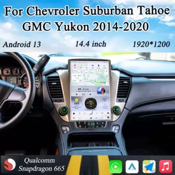 Viknav 14,4-дюймовый автомобильный радиоприемник Android13 для Chevroler Tahoe GMC Yukon 2014-2020, авто стерео беспроводной Carplay, навигация, мультимедиа